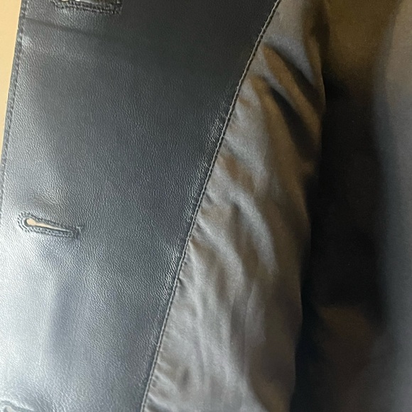 Chico's Black Leather Jacket size 12 - Picture 13 of 16